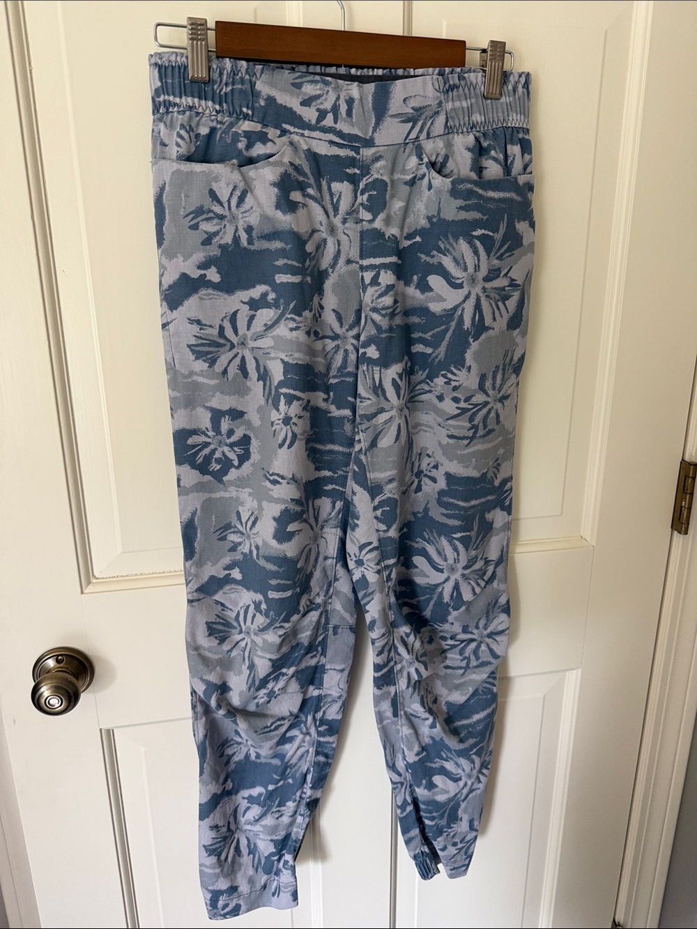 Patagonia Blue Floral-Print Climber Pants